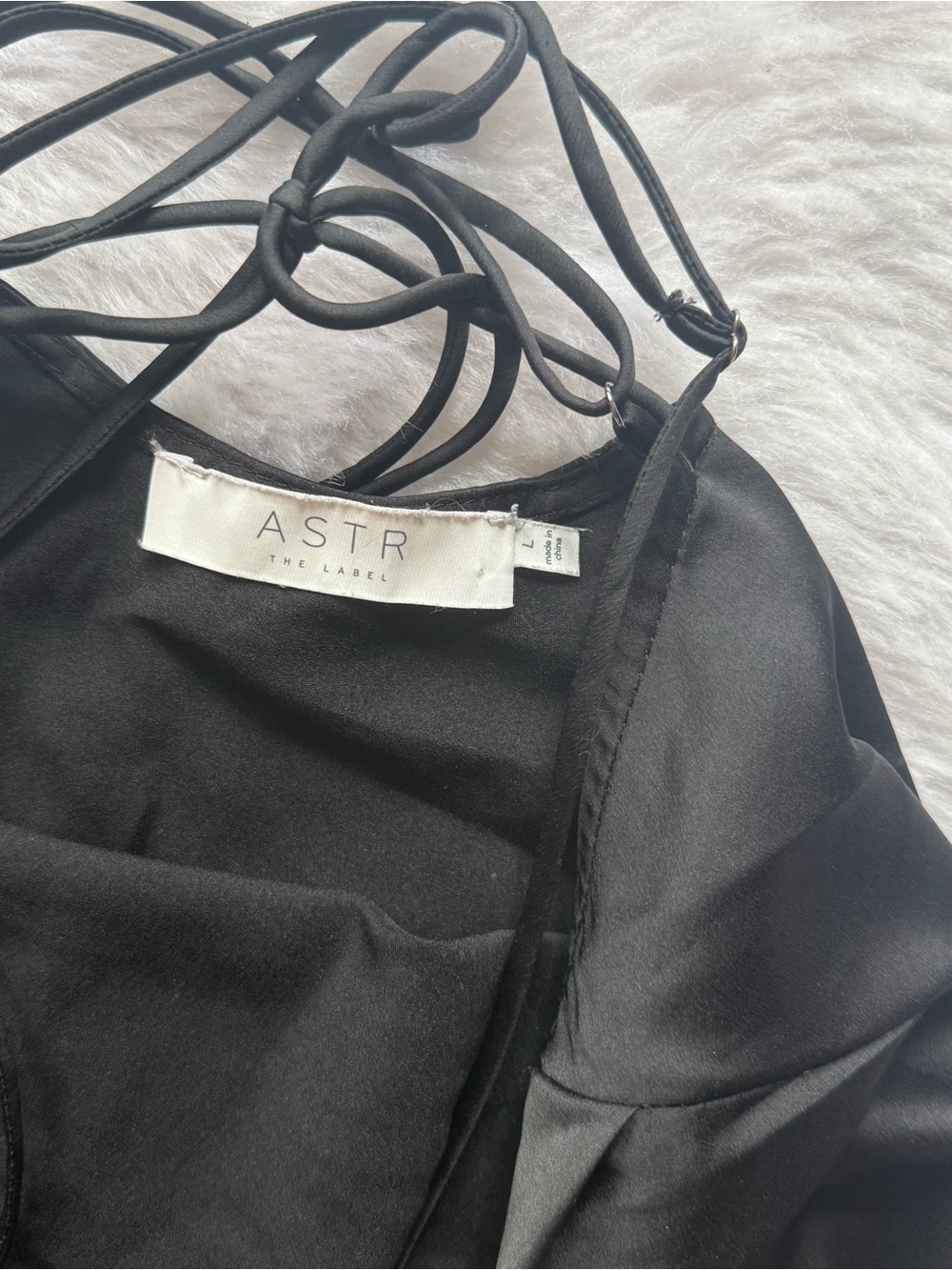 ASTR The Label Cowl Neck Slipdress in black - Picture 4 of 6